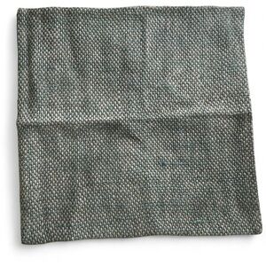 West Elm green and natural flax woven flax linen 20 x 20” pillowcase/pillowcover